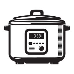 Modern Electric Pressure Cooker Illustration for Home Cooking Recipes