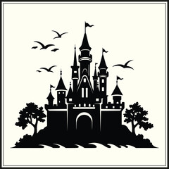 Obraz premium Castle Silhouette, Structure
