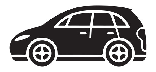 Modern Silhouette SUV Vehicle Icon Design for Car Enthusiasts