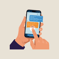 texting by smartphone to someone for the purpose of business 