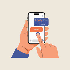 texting by smartphone to someone for the purpose of business 