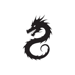 black dragon vector
