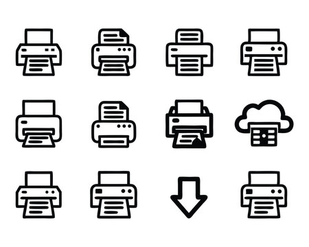 print icon set