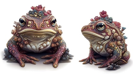 Ornate Toad with Dual Views, and Fantasy Art.