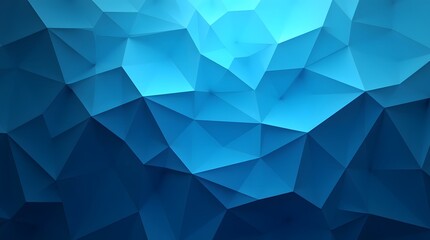 Fototapeta premium Mesmerizing Low-Poly Blue Crystal Pattern for Modern Digital Abstract Background with Depth and Dimensionality