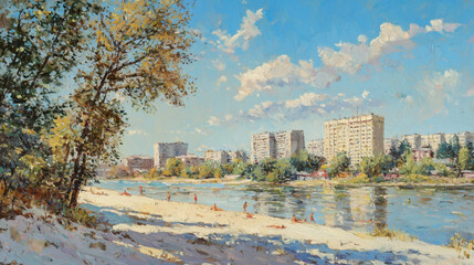 Fototapeta premium city beach