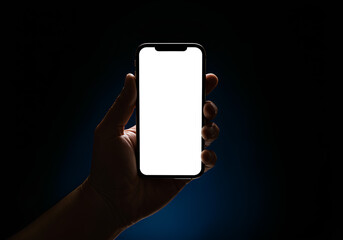 hand holding smartphone