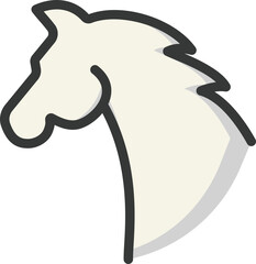 Horse Filled Line Icon