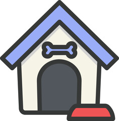 Pet House Filled Line Icon