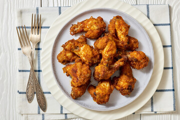 crispy fried chicken wings on a plate