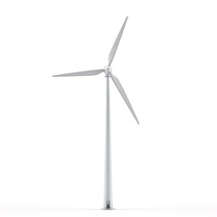 Wind turbine, isolated on white background