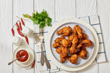 crispy fried chicken wings on a plate