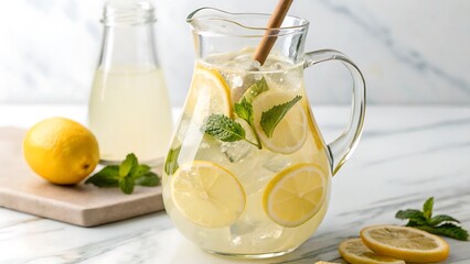 Refreshing Lemon Mint Homemade Lemonade