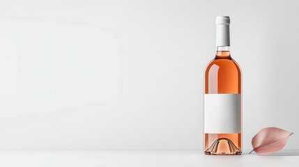 Rose Wine Bottle Presentation