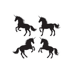 horse silhouette vector