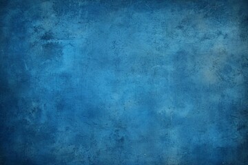 Obraz premium A vintage textured concrete wall with a blue paint finish.