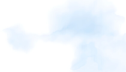 Soft Pastel Blue Watercolor Cloud Background