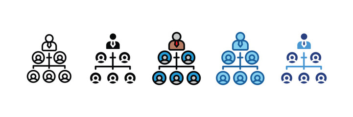 Organizational Structure  Icon Element For Design