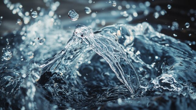 High-speed splash of water frozen in motion