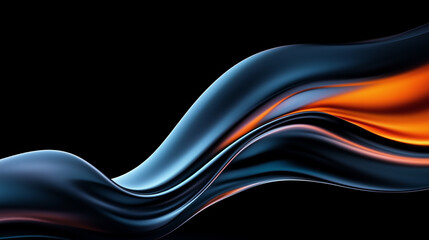 Abstract holographic purple blue black wave fluids flowing on black background,transparent gradient glass or metal flow background for banner wallpaper poster cover design with design