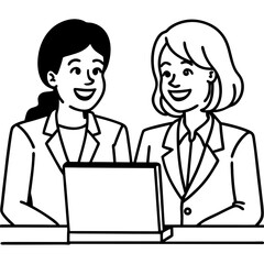 business man and woman