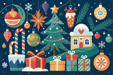 Winter Christmas Background Scene  
