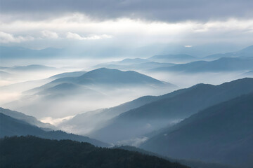 Fototapeta premium mountains and clouds