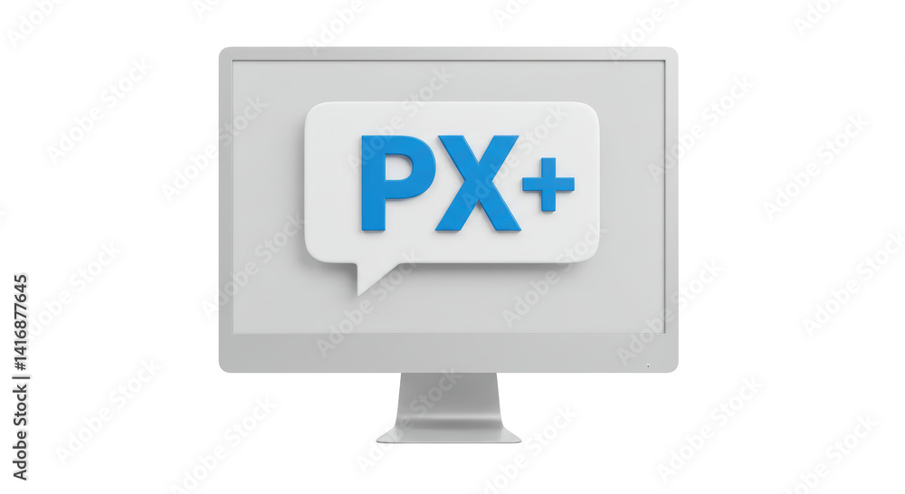 Poster isolated monitor with px plus message communication