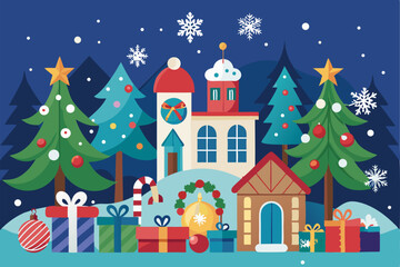 Fototapeta premium Beautiful Christmas Background Image 