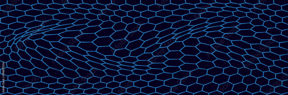 Poster hexagonal abstract technology background. hexagons pattern for hi-tech communication design. hi-tech
