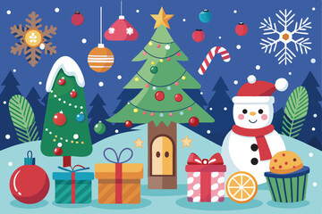 Obraz premium Festive Christmas Background Design 