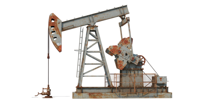 Isolated Oil Derrick Pumping Unit
