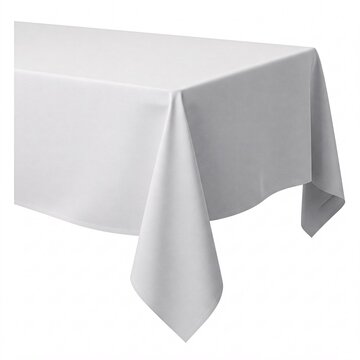 Rectangular tablecloth, isolated on white background.