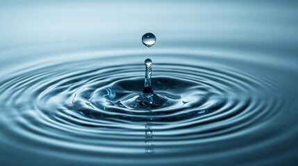 Ripple distortion of earth seen through pure water surface