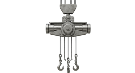 Isolated Industrial Crane Hook Mechanism