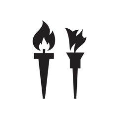 Torch Icon On Background