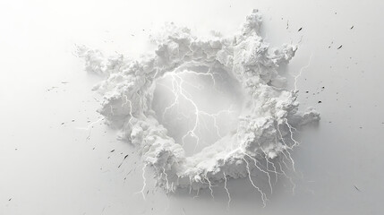 Stormy Clouds with Lightning Strikes in Dark Skies