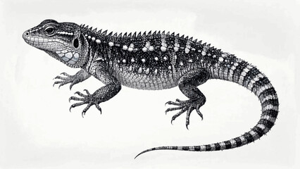 Naklejka premium Verdant skitter lizard isolated watercolor vector illustration svg 