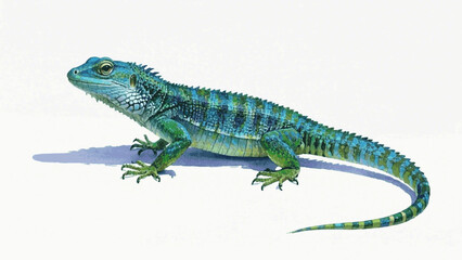 Chromatidrift lizard isolated watercolor vector illustration svg 