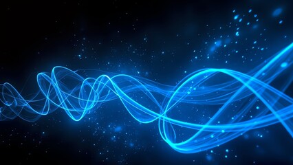 Abstract blue digital wave pattern background.