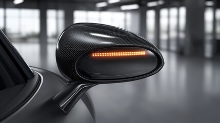 Obraz premium Carbon fiber mirror, indicator, garage, reflection