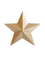 Fototapeta premium Gold Glitter Star on Transparent Background, PNG