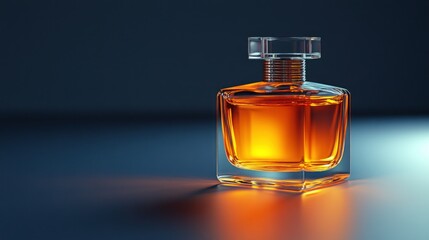 Elegant amber perfume bottle