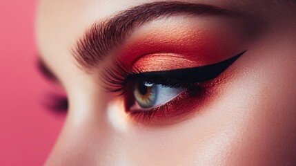 Fototapeta premium Bold eye makeup with vibrant colors