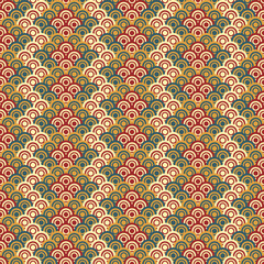 Japanese seamless pattern vector in oriental geometric style. Abstract Asian vector creative motif. 