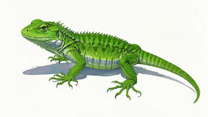 Scaled huescape lizard isolated watercolor vector illustration svg  
