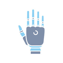 Obraz premium Bionic prosthesis color flat icon for digital and print projects.