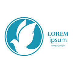 beautiful bird design flying flapping its wings