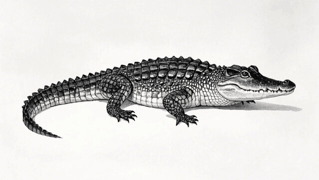 Aqueous ambush alligator isolated watercolor vector illustration svg  
