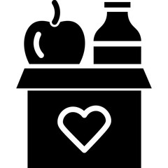 Food Drive Icon Glyph